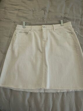 Vineyard Vines White Denim Mini Skirt